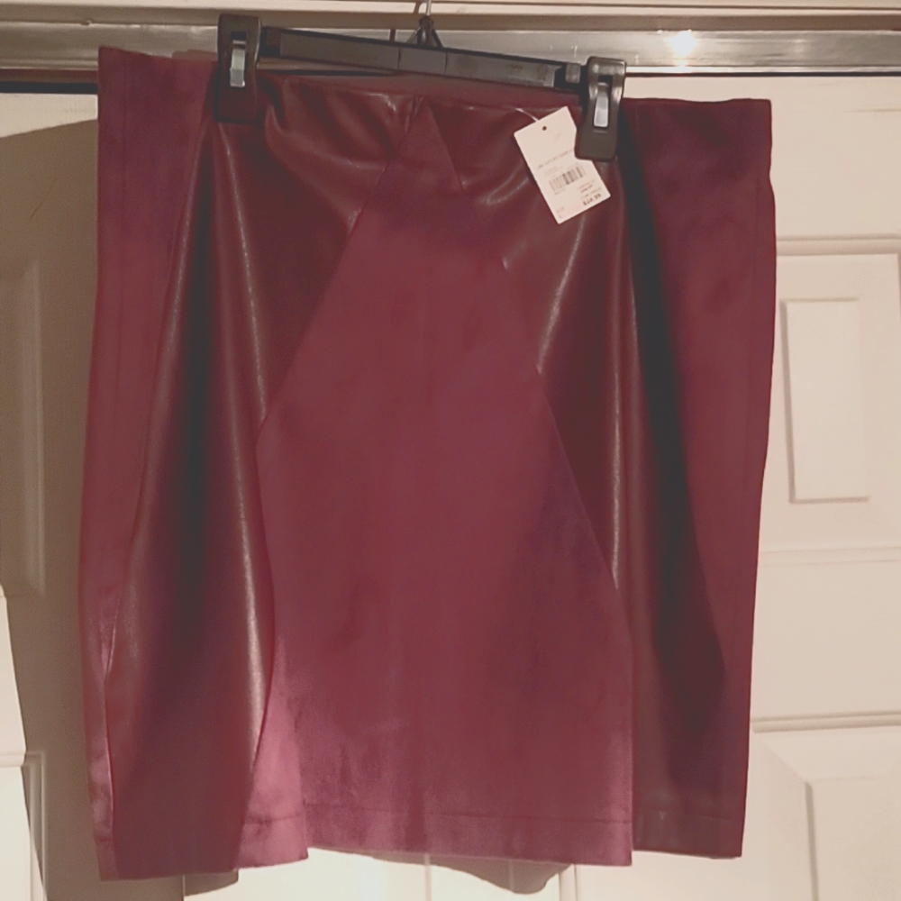 Leather look Cato short skirt size Large NWT